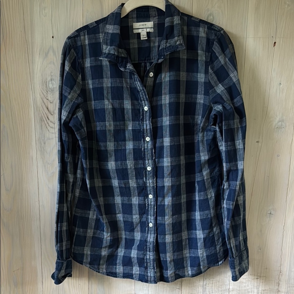 J. Crew Women’s Cotton Boy Cut Button Down Shirt Size 8